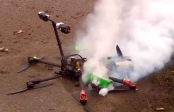 accidente drone