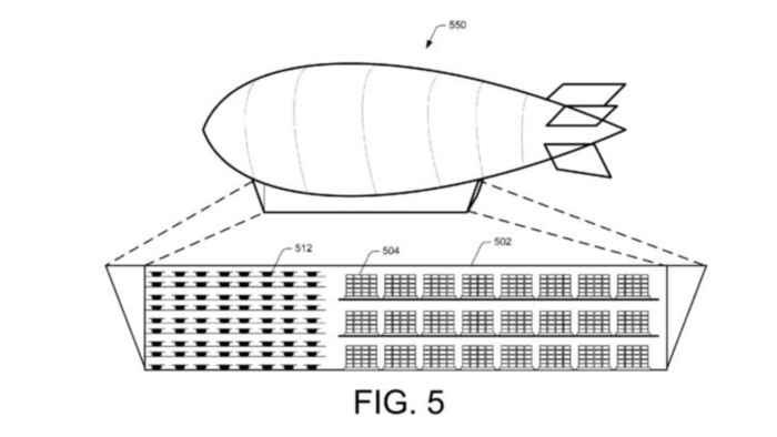 almacén aéreo de Amazon