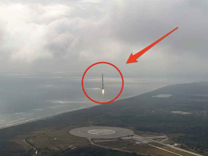 aterrizaje del cohete Falcon 9 en Florida