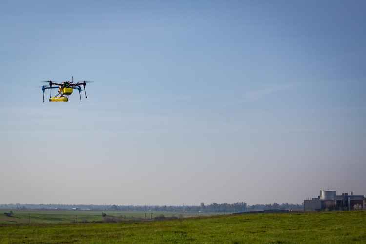 detección de fugas de gas metano con un drone