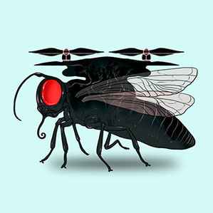 drone con el ojo de un insecto
