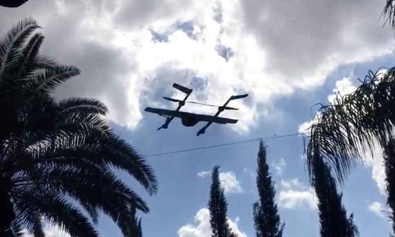 prueba de vuelo de Google Wing